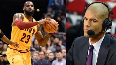 LeBron James (L) and Shane Battier (R)