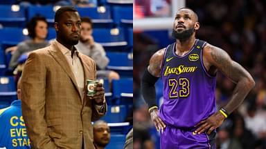 Kwame Brown(L) and LeBron James(R)