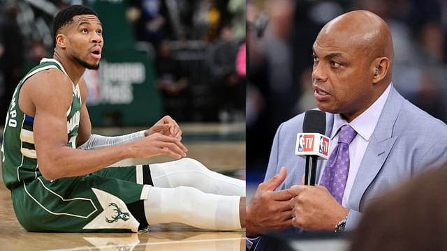 Giannis Antetokounmpo (L) and Charles Barkley (R)