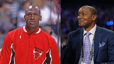 Michael Jordan (L) and Isiah Thomas (R)