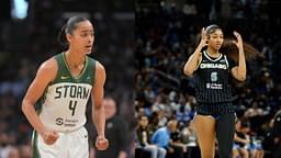 Skylar Diggins Smith (L), Angel Reese (R)