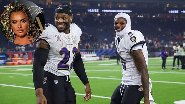 Joy Taylor, Derrick Henry and Lamar Jackson