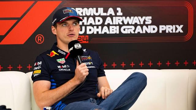 December 5, 2024, Abu Dhabi, United Arab Emirates: MAX VERSTAPPEN (NED) of Oracle Red Bull Racing 1 during an FIA press conference, PK, Pressekonferenz among the swearing controversy during media day of the 2024 Formula 1 Abu Dhabi Grand Prix at the Yas Marina Circuit