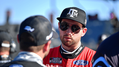 NASCAR Cup Series driver Chase Briscoe (14) with driver Josh Berry (4) during qualifying for the South Point 400 at Las Vegas Motor Speedway.