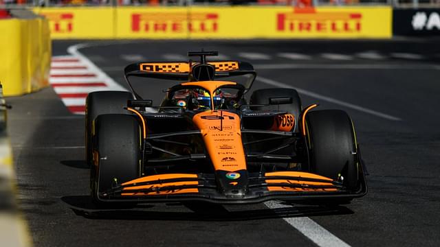 81 PIASTRI Oscar (aus), McLaren F1 Team MCL38, action during the Formula 1 Azerbaijan Grand Prix 2024, 17th round of the 2024 Formula One World Championship