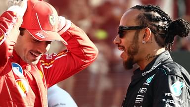 F1 Abu Dhabi Grand Prix 2024 Charles Leclerc of Ferrari and Lewis Hamilton of Mercedes before the Formula 1 Abu Dhabi Grand Prix at Yas Marina Cicuit in Abu Dhabi