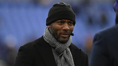 Jan 20, 2024; Baltimore, MD, USA; ESPN NFL analyst Ryan Clark reacts on the sidelines before a 2024 AFC divisional round game between the Houston Texans and the Baltimore Ravens at M&T Bank Stadium.