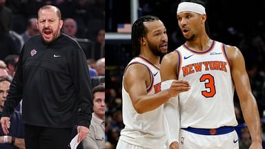 Tom Thibodeau with Jalen Brunson and Josh Hart