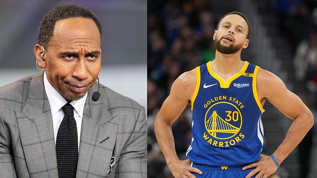 Stephen A. Smith (L) and Steph Curry (R)