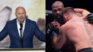 Dana White (L), Jon Jones (R)