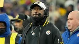 Jan 11, 2025; Baltimore, Maryland, USA; Pittsburgh Steelers head coach Mike Tomlin looks on in the second quarter against the Baltimore Ravens in an AFC wild card game at M&T Bank Stadium.