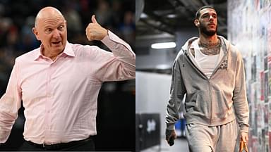 Steve Ballmer (L) and Lonzo Ball (R)