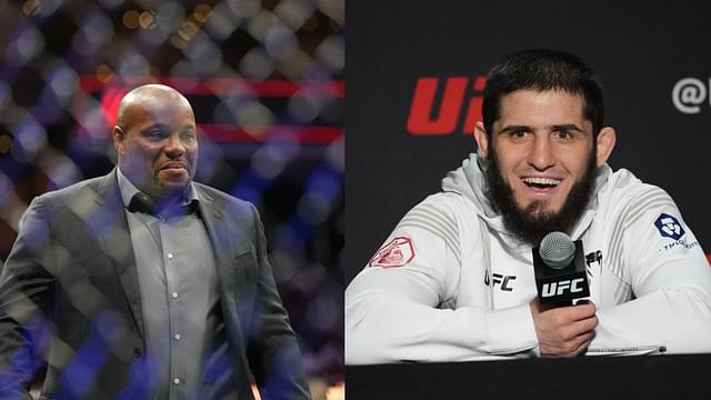 Daniel Cormier (L), Islam Makhachev (R)