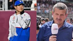 Yuki Tsunoda(L), Guenther Steiner(R)