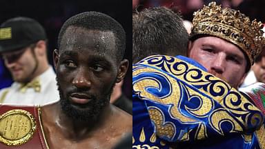 Terence Crawford (L), Canelo Alvarez (R)