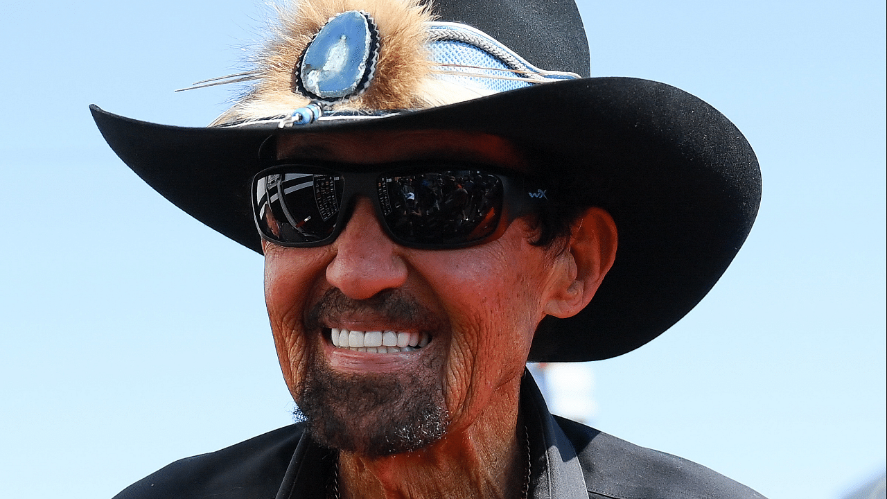 Sep 15, 2024; Watkins Glen, New York, USA; NASCAR Hall of Fame member Richard Petty looks on prior to the Go Bowling at The Glen at Watkins Glen International. Mandatory Credit: Rich Barnes-Imagn Images