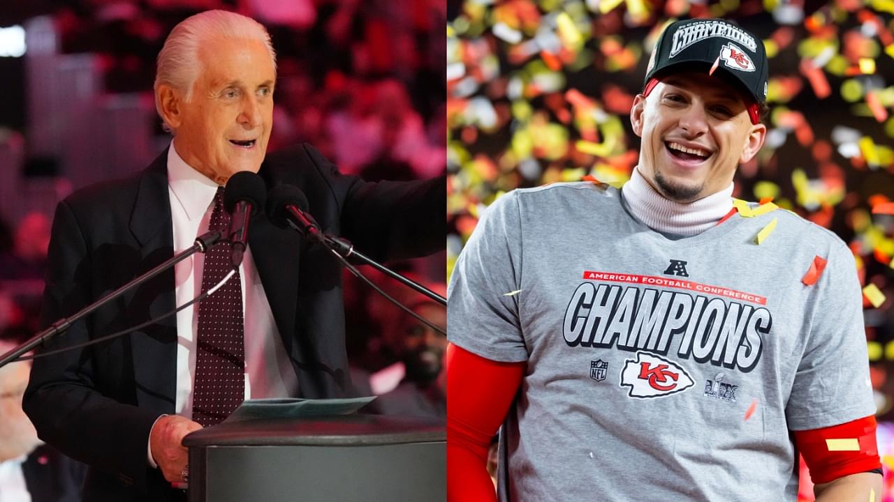 Pat Riley (L); Patrick Mahomes (R)