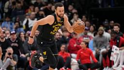 Golden State Warriors guard Stephen Curry (30) dribbles up court against the Toronto Raptors during the second half at Scotiabank Arena.