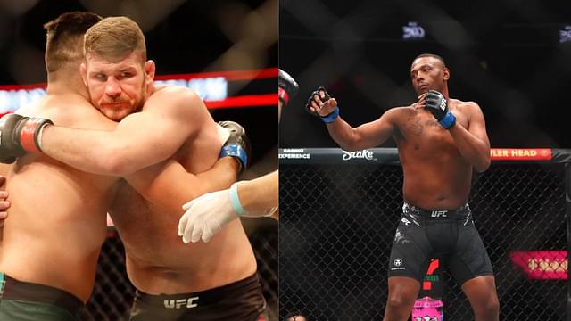 Michael Bisping (L), Jamahal Hill (R)