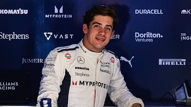 Franco Colapinto, racing for the Williams Racing team, posing in the team garage, during the 2024 Italian Grand Prix at Autodromo Nazionale Monza, Italy