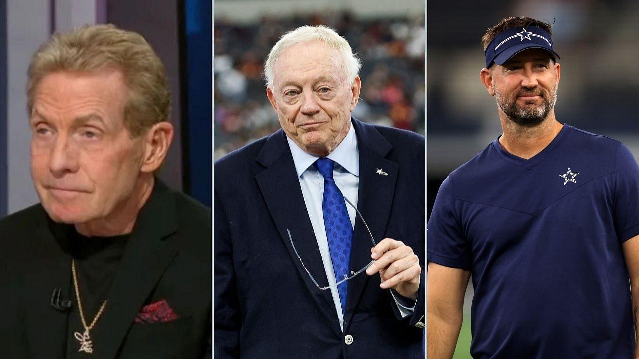 Skip Bayless, Jerry Jones and Brian Schottenheimer