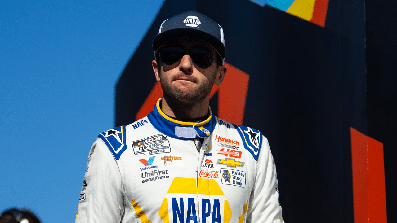 Nov 10, 2024; Avondale, Arizona, USA; NASCAR Cup Series driver Chase Elliott (9) during the NASCAR Cup Series Championship race at Phoenix Raceway. Mandatory Credit: Mark J. Rebilas-Imagn Images