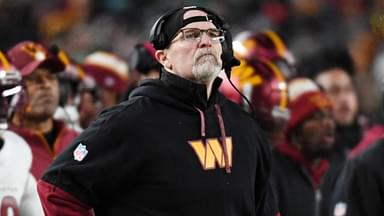 Jan 26, 2025; Philadelphia, PA, USA; Washington Commanders head coach Dan Quinn looks on Philadelphia Eaglesduring the second half in the NFC Championship game at Lincoln Financial Field.