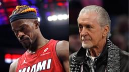 Jimmy Butler (L), Pat Riley (R)