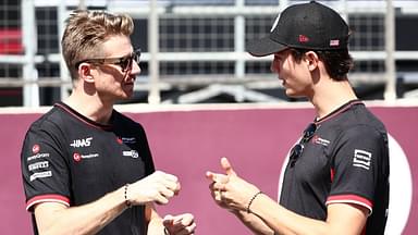 F1 Grand Prix Of Azerbaijan 2024 Nico Hulkenberg and Oliver Bearman of Haas ahead of the Formula 1 Grand Prix of Azerbaijan at Baku City Circuit in Baku, Azerbaijan on September 15, 2024