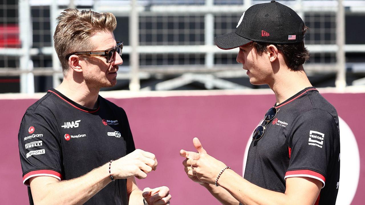 F1 Grand Prix Of Azerbaijan 2024 Nico Hulkenberg and Oliver Bearman of Haas ahead of the Formula 1 Grand Prix of Azerbaijan at Baku City Circuit in Baku, Azerbaijan on September 15, 2024