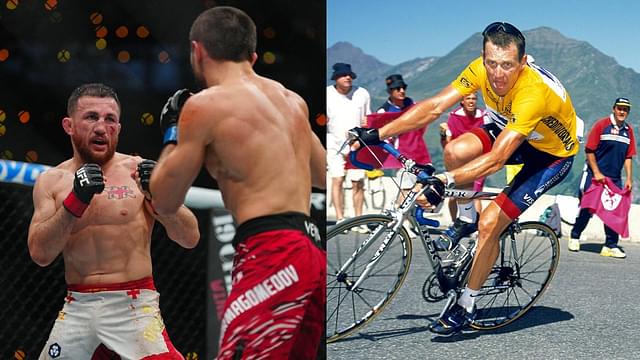 Merab Dvalishvili (L), Lance Armstrong (R)