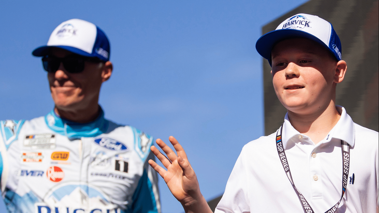 Nov 5, 2023; Avondale, Arizona, USA; Keelan Harvick, son of NASCAR Cup Series driver Kevin Harvick (4) during the Championship Race at Phoenix Raceway. Mandatory Credit: Mark J. Rebilas-Imagn Images