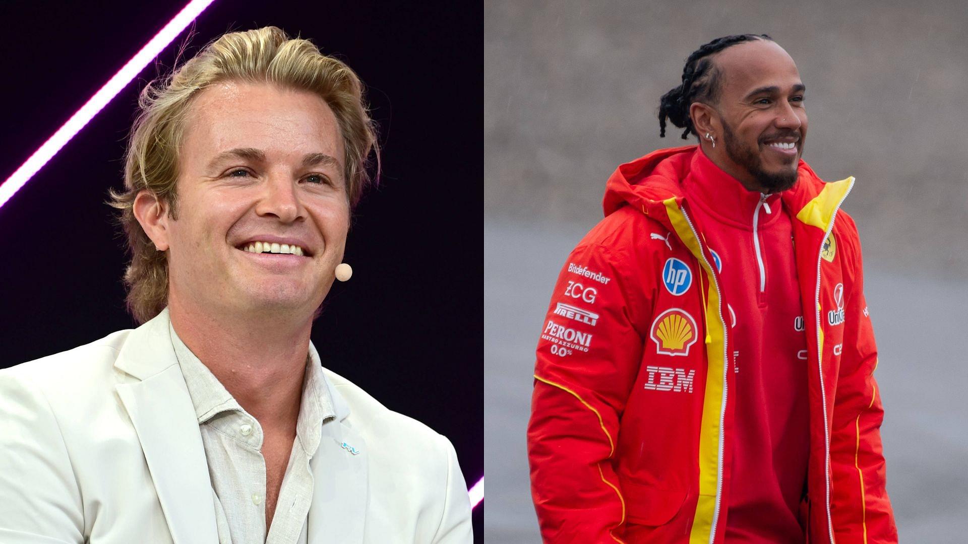 Nico Rosberg (L) and Lewis Hamilton (R)