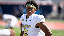 Oct 19, 2024; Tucson, Arizona, USA; Colorado Buffalos wide receiver Drelon Miller (6) against the Arizona Wildcats at Arizona Stadium. Mandatory Credit: Mark J. Rebilas-Imagn Images