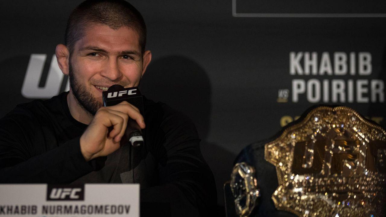 UFC lightweight champion Khabib Nurmagomedov and interim champion Dustin Poirier take part in a press conference, PK, Pressekonferenz in central London to discuss their upcoming title bout UFC 242 which is to be held in Abu Dhabi. Press conference held at Hotel Cafe Royal, 68 Regent Street, London on 12 June 2019. Copyright: