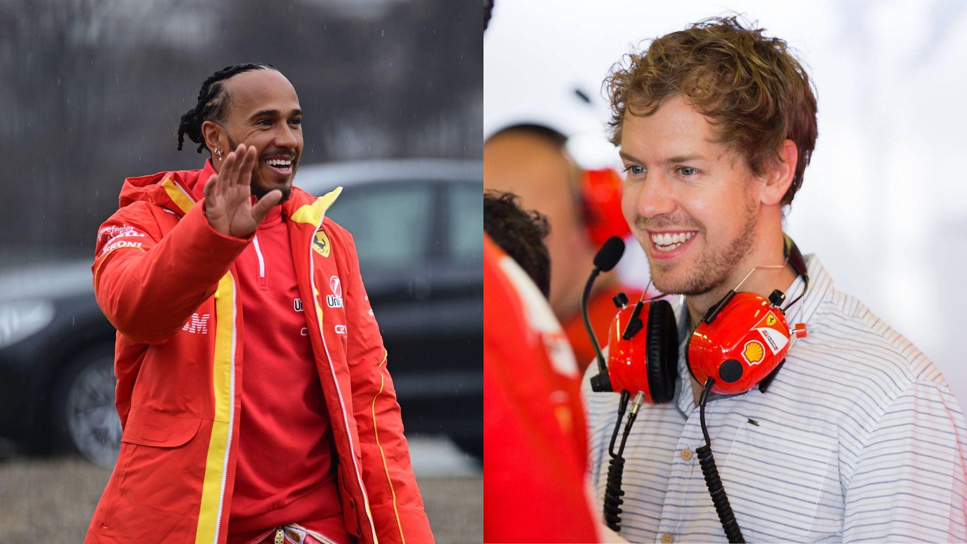 Lewis Hamilton (L) and Sebastian Vettel (R)