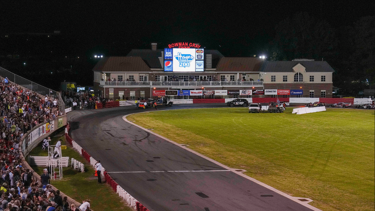 Apr 20, 2024; Winston-Salem, NC, USA; During the Season Opener at Bowman Gray Stadium at Bowman Gray Stadium. Mandatory Credit: Jim Dedmon-Imagn Images