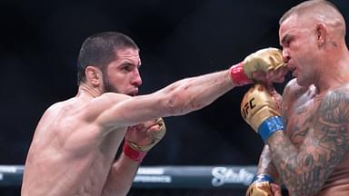 June 1, 2024, Newark, Nj, USA: UFC 302: MAKHACHEV VS POIRIER .NEWARK, NJ- JUNE 1: (L-R) Islam Makhachev punches Dustin Poirier in a lightweight title.fight during the UFC 302 event at Prudential Center on June 1, 2024 in Newark, NJ. Newark USA - ZUMAr187 20240601_zsp_r187_020 Copyright: xJustinxRenfroex