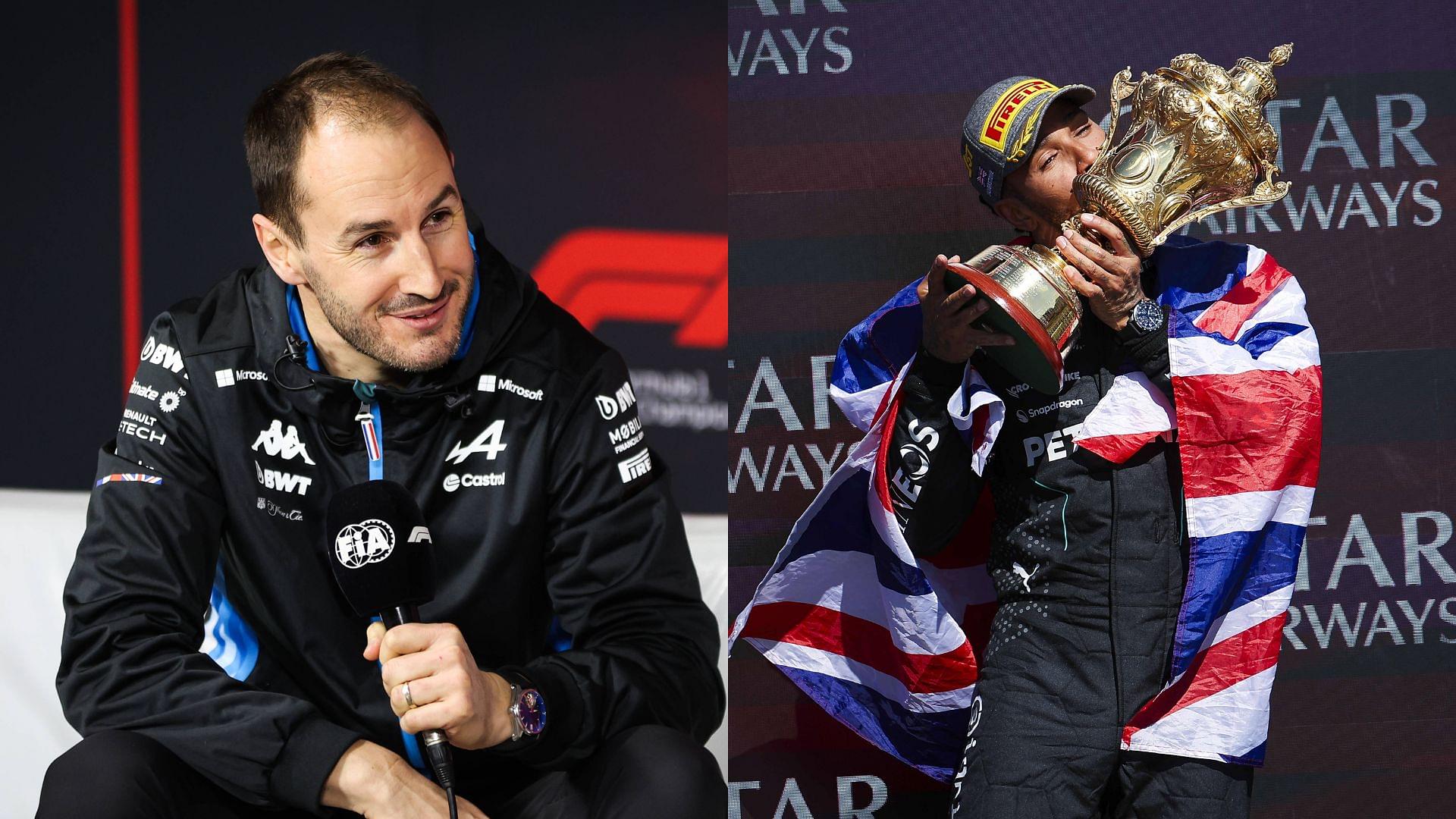 Oliver Oakes (L) and Lewis Hamilton (R)