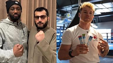 Terence Crawford (L), Canelo Alvarez (R)