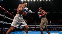 Action between WBC super lightweight champion Devin Haney (31-1 gray) and Ryan Garcia (25-1 white) in the main event of the evening from Barclays Center in Brooklyn Ny. Ryan Garcia won a majority decision after 12 rounds in an all action fight knocking Haney down in the 7th, 10th and 11th rounds. Garcia didnÃ¢â‚¬â ¢t make weight for the bout so HaneyÃ¢â‚¬â ¢s title becomes vacant.