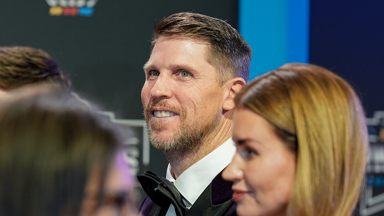 NASCAR Cup Series driver Denny Hamlin (11) at Charlotte Convention Center.