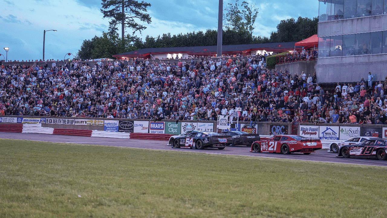 During the Season Opener at Bowman Gray Stadium at Bowman Gray Stadium.