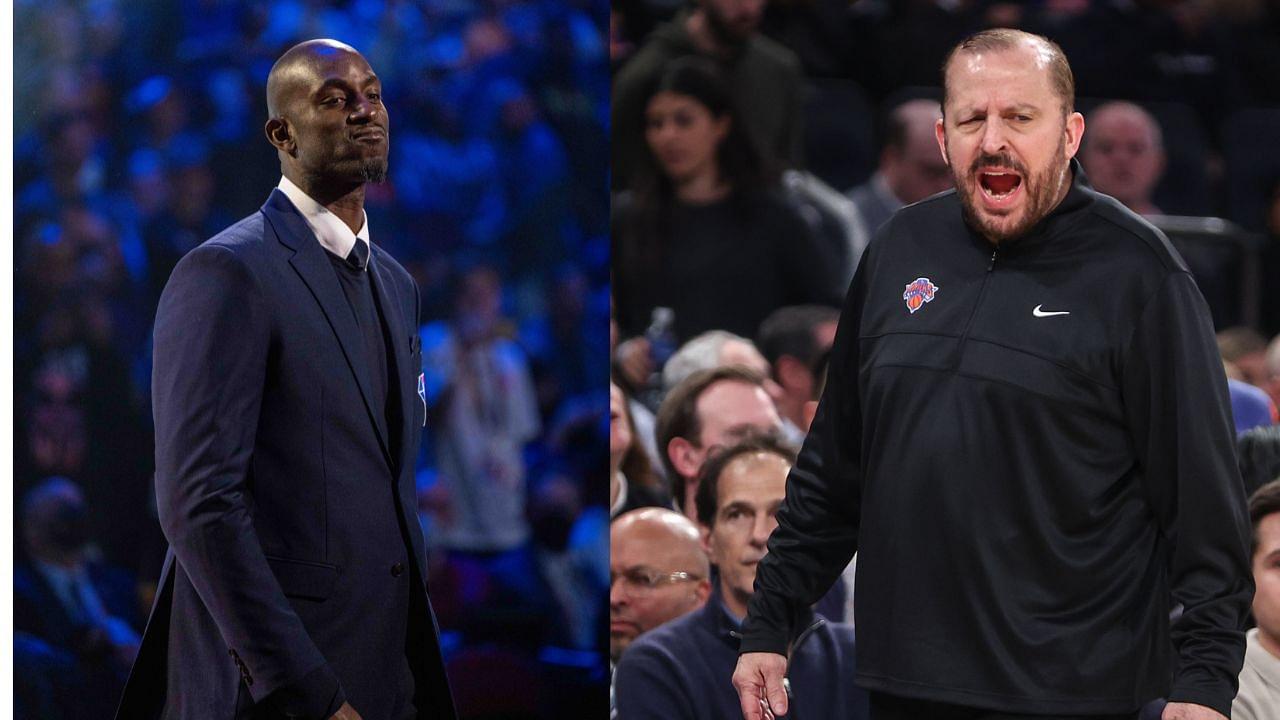 Kevin Garnett (L), Tom Thibodeau (R)