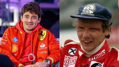 Charles Leclerc (L) and Niki Lauda (R)