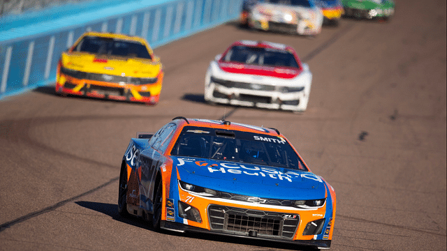 Nov 10, 2024; Avondale, Arizona, USA; NASCAR Cup Series driver Zane Smith (71) during the NASCAR Cup Series Championship race at Phoenix Raceway. Mandatory Credit: Mark J. Rebilas-Imagn Images