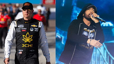 Kyle Busch (L) and Eminem (R)