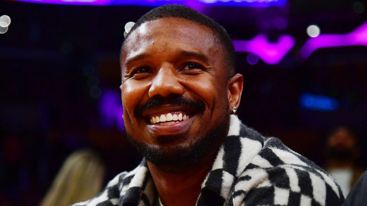 Actor Michael B. Jordan NBA: Minnesota Timberwolves at Los Angeles Lakers