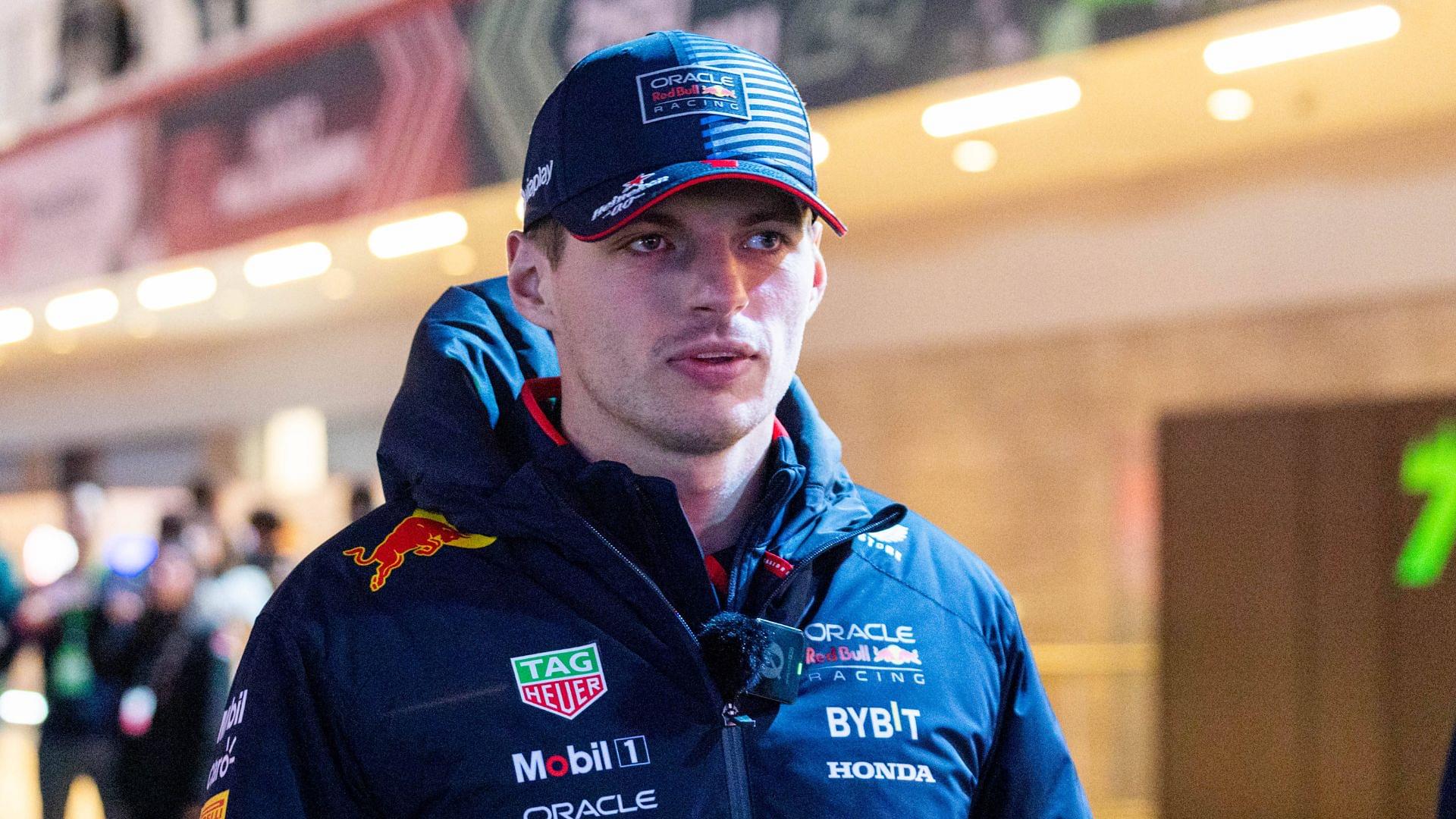 F1 Las Vegas Grand Prix; FP3 and Qualifying Day; Max Verstappen (1) of Netherlands and team Oracle Red Bull Racing walks in the paddock