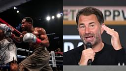 Devin Haney (L), Eddie Hearn (R)